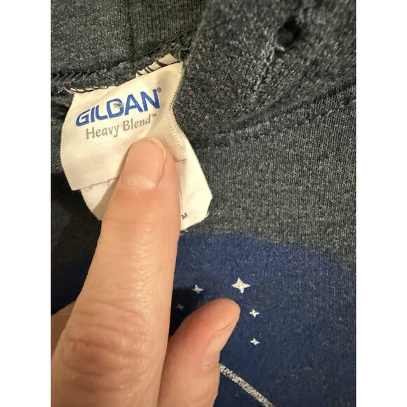 Vintage Gildan NASA Hooded Sweatshirt- Medium. Grey - Picture 10 of 11